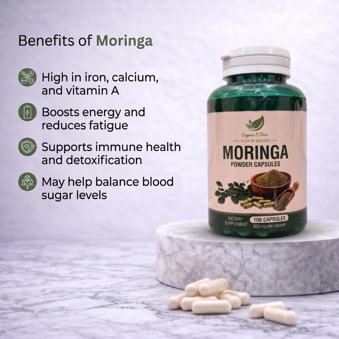 Organic 'N' Pure Moringa Capsules (500mg)