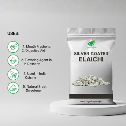 SILVER COATED ELAICHI (چاندی کی کوٹنگ والی ایلیچی)