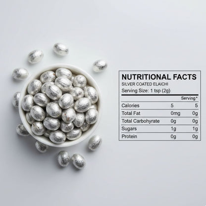 SILVER COATED ELAICHI (چاندی کی کوٹنگ والی ایلیچی)