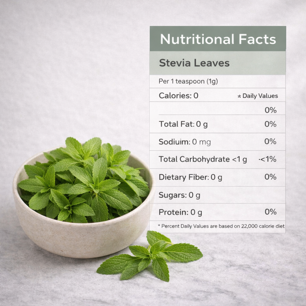 Natural Stevia Leaves (Zero Calorie Sugar)
